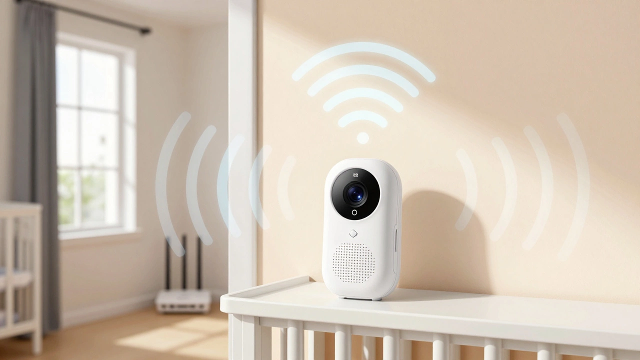 Nursery setup avoiding signal interference and glare