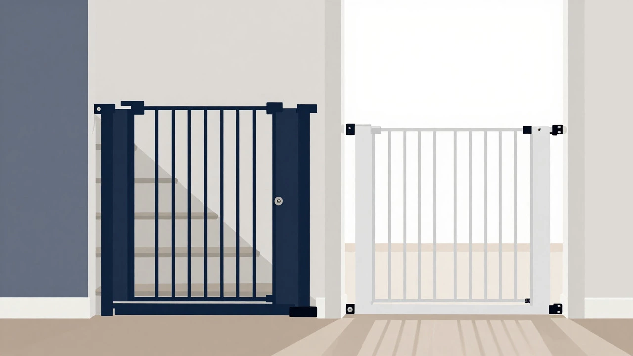 Comparison of hardware-mounted vs pressure-mounted baby gates